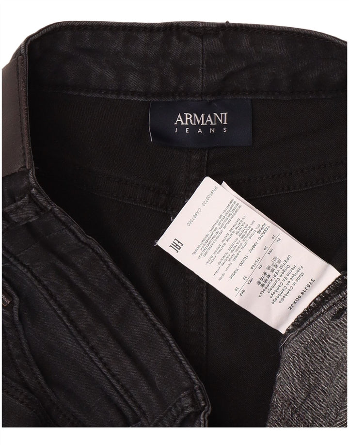 ARMANI Jeans Cônicos Femininos W29 L27 Algodão Preto