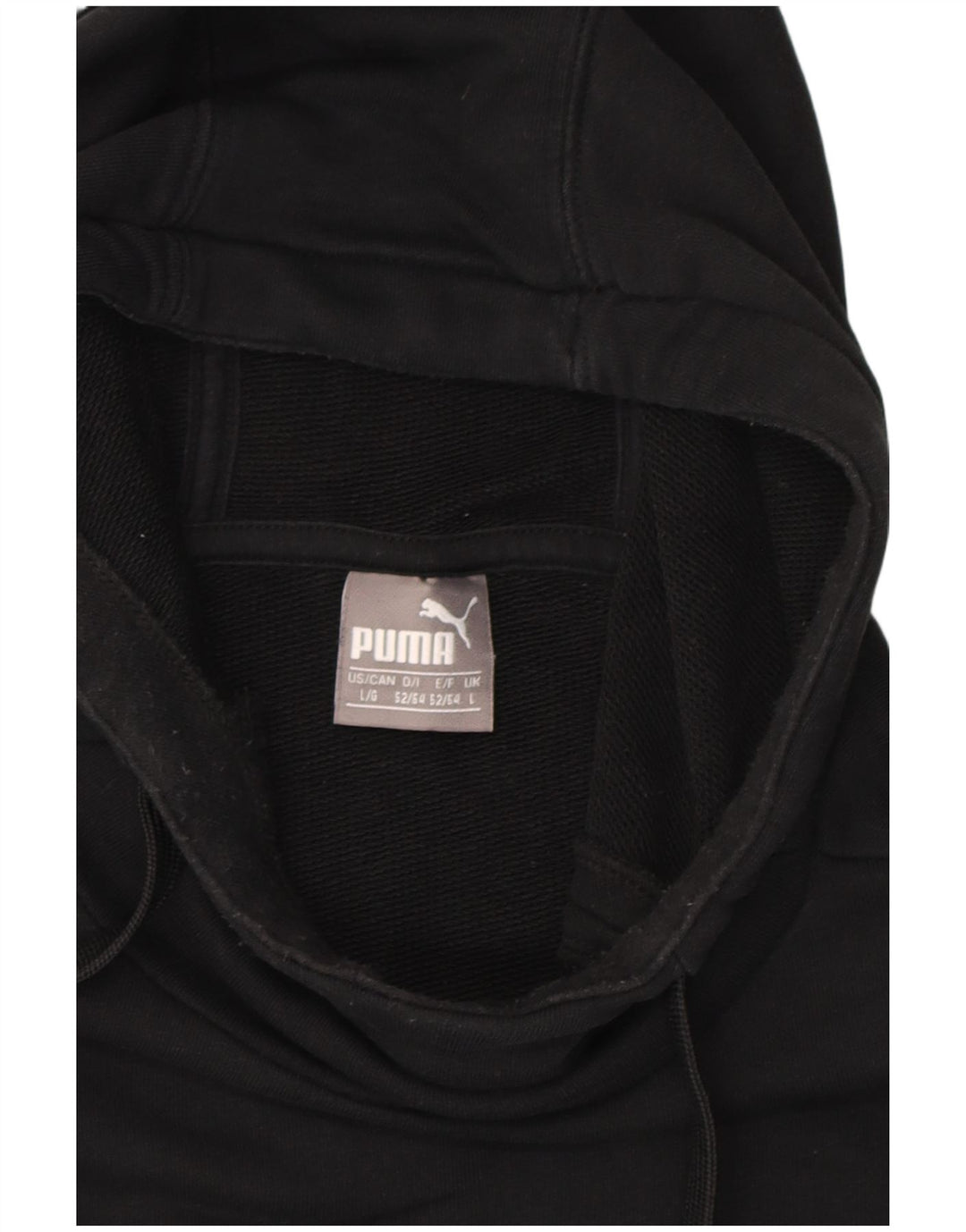 PUMA Mens Hoodie Jumper Grande Algodão Preto