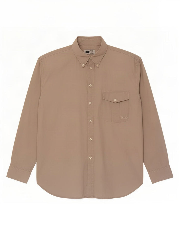 Camisa masculina Fila médio algodão bege