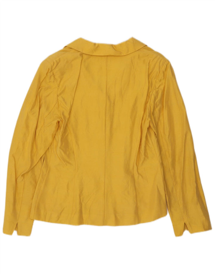 Jaqueta blazer feminina de 3 botões MOTIVI UK 10 pequena amarela