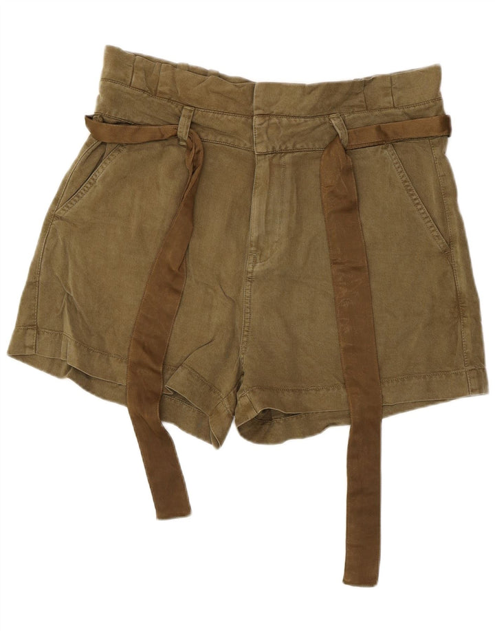 Guess Calça feminina cintura alta grande W34 cáqui
