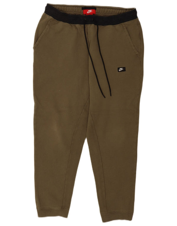 Calça de treino masculina Nike Joggers XL cáqui colorblock algodão