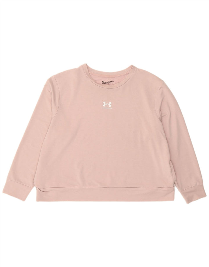 Under Armour feminino gráfico oversized moletom jumper UK 18 XL rosa