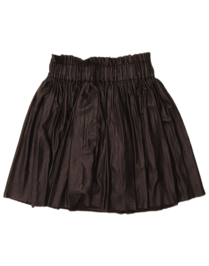Saia plissada feminina ZARA pequena W26 poliéster preto