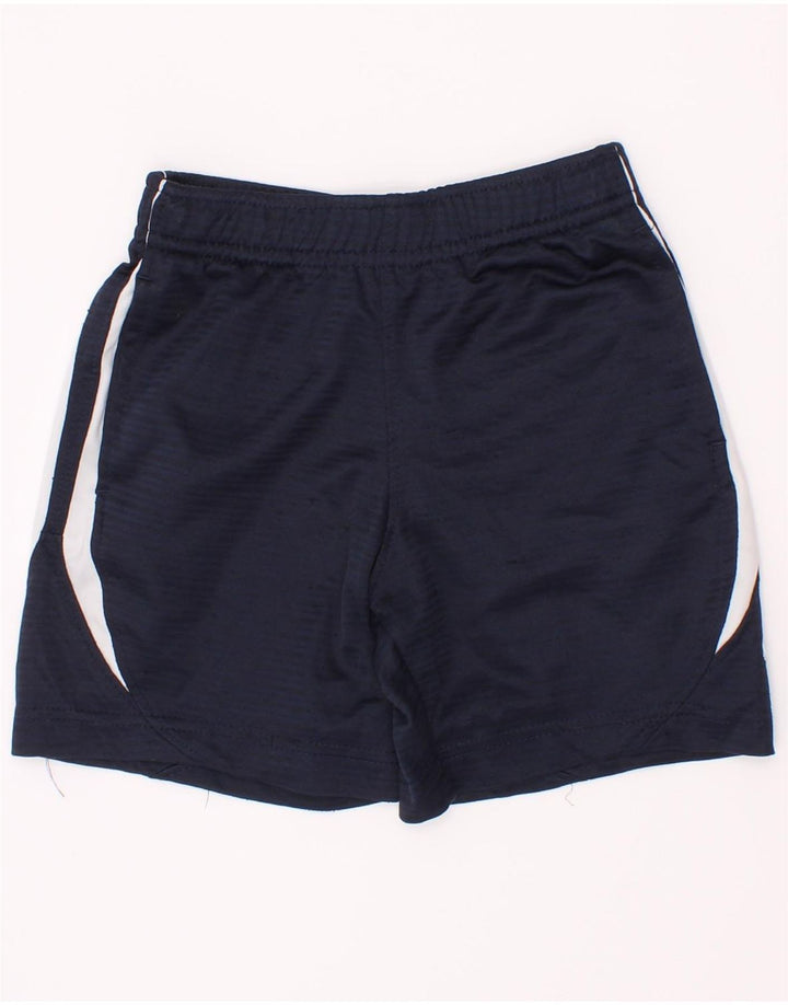 Shorts esportivos Nike Boys 3-4 anos azul marinho poliéster colorblock