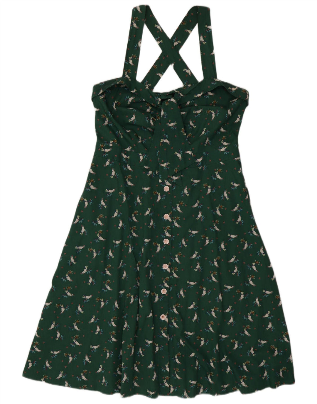 Vestido frente única feminino EDC IT 42 algodão floral verde médio