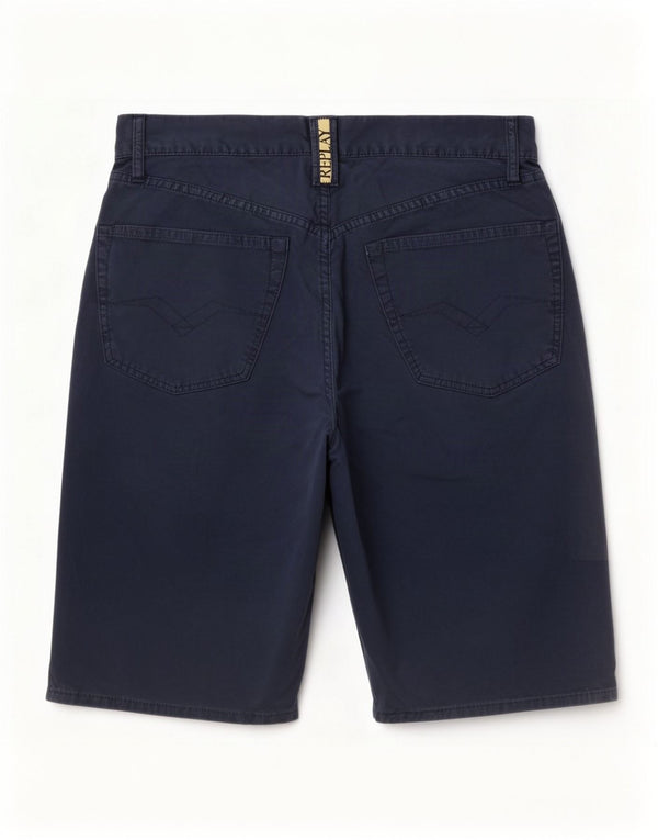 Replay Shorts masculino casual médio W32 algodão azul marinho