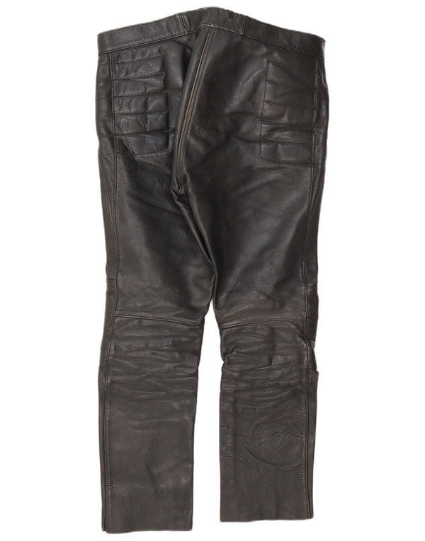 Calça Scott Mens Couro Moto Racer W32 L27 Preta