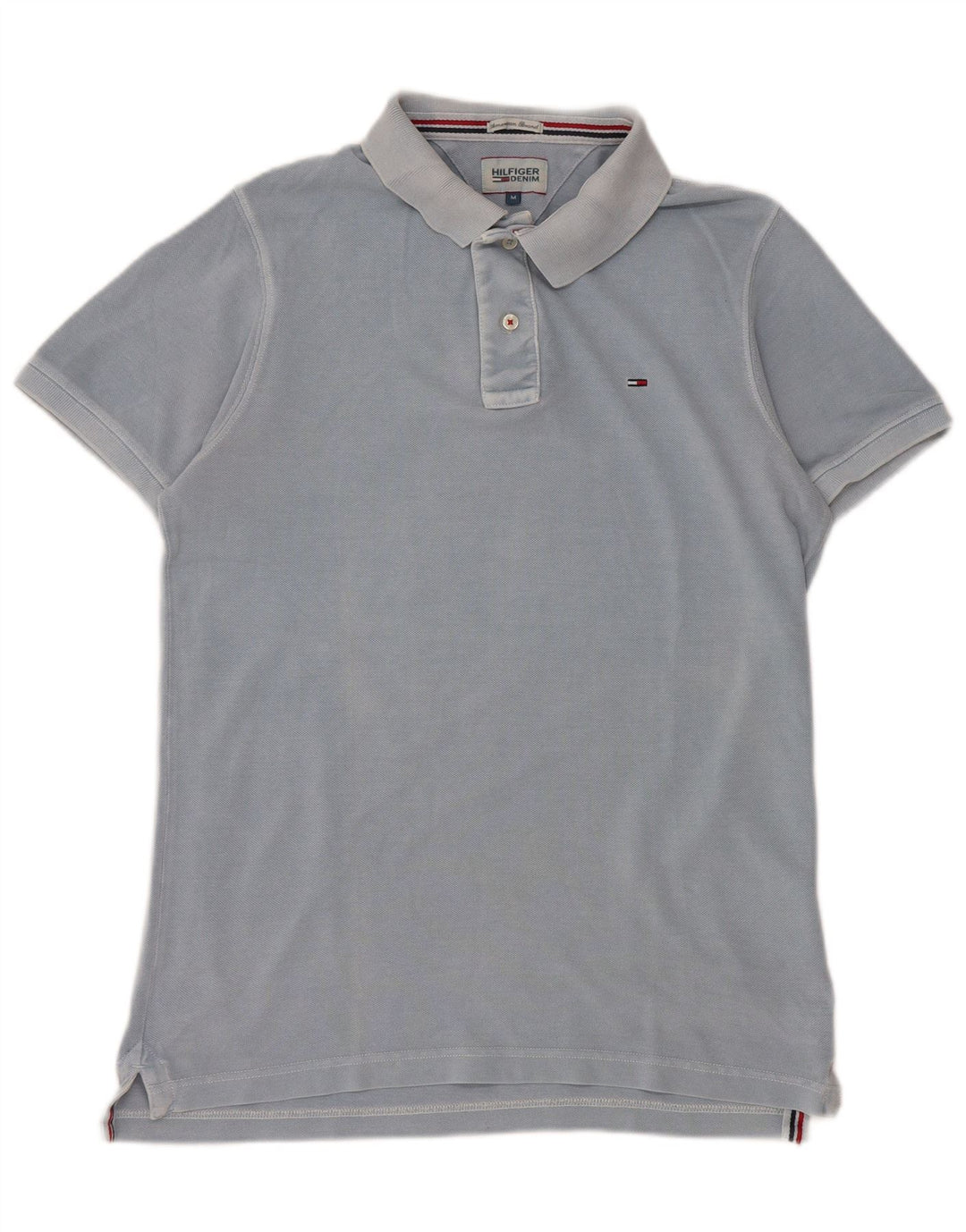 Camisa polo masculina Tommy Hilfiger algodão azul médio