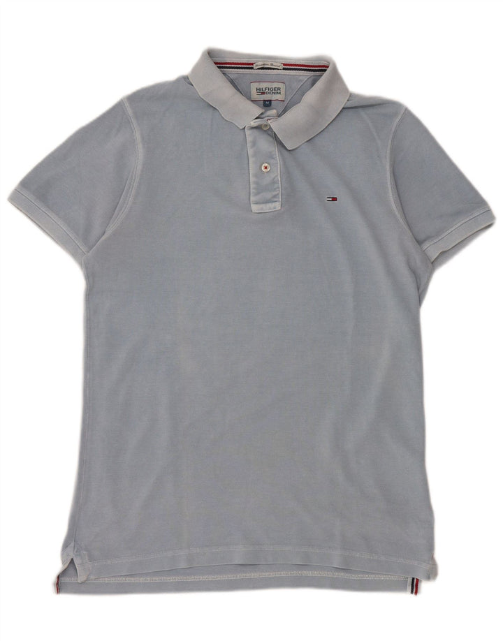 Camisa polo masculina Tommy Hilfiger algodão azul médio