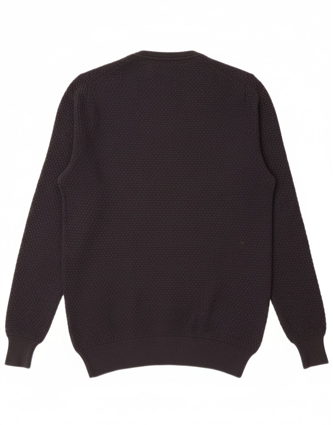 Suéter masculino MASSIMO DUTTI com gola redonda, pequeno algodão azul marinho