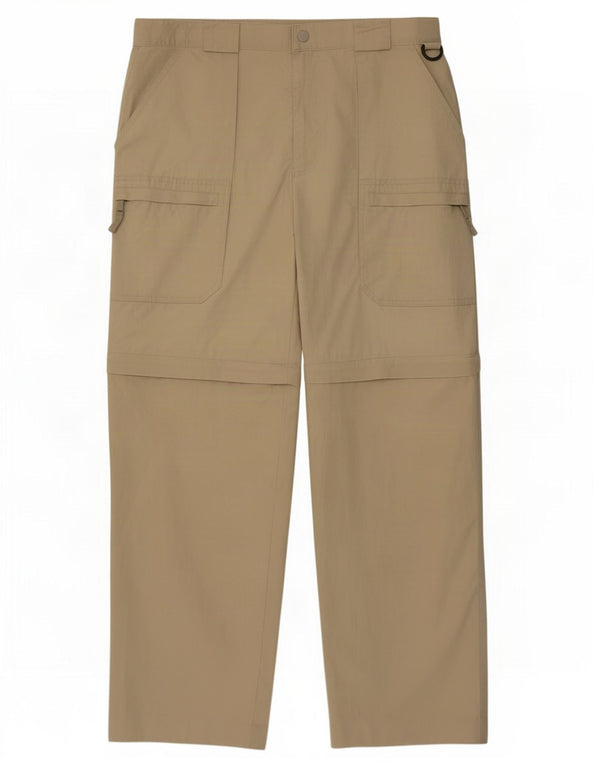 Calça cargo reta masculina Marks & Spencer W34 L30 algodão bege