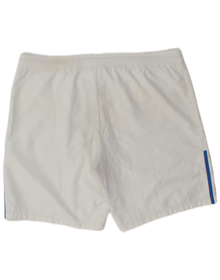 Shorts esportivos masculinos Adidas grande poliéster branco