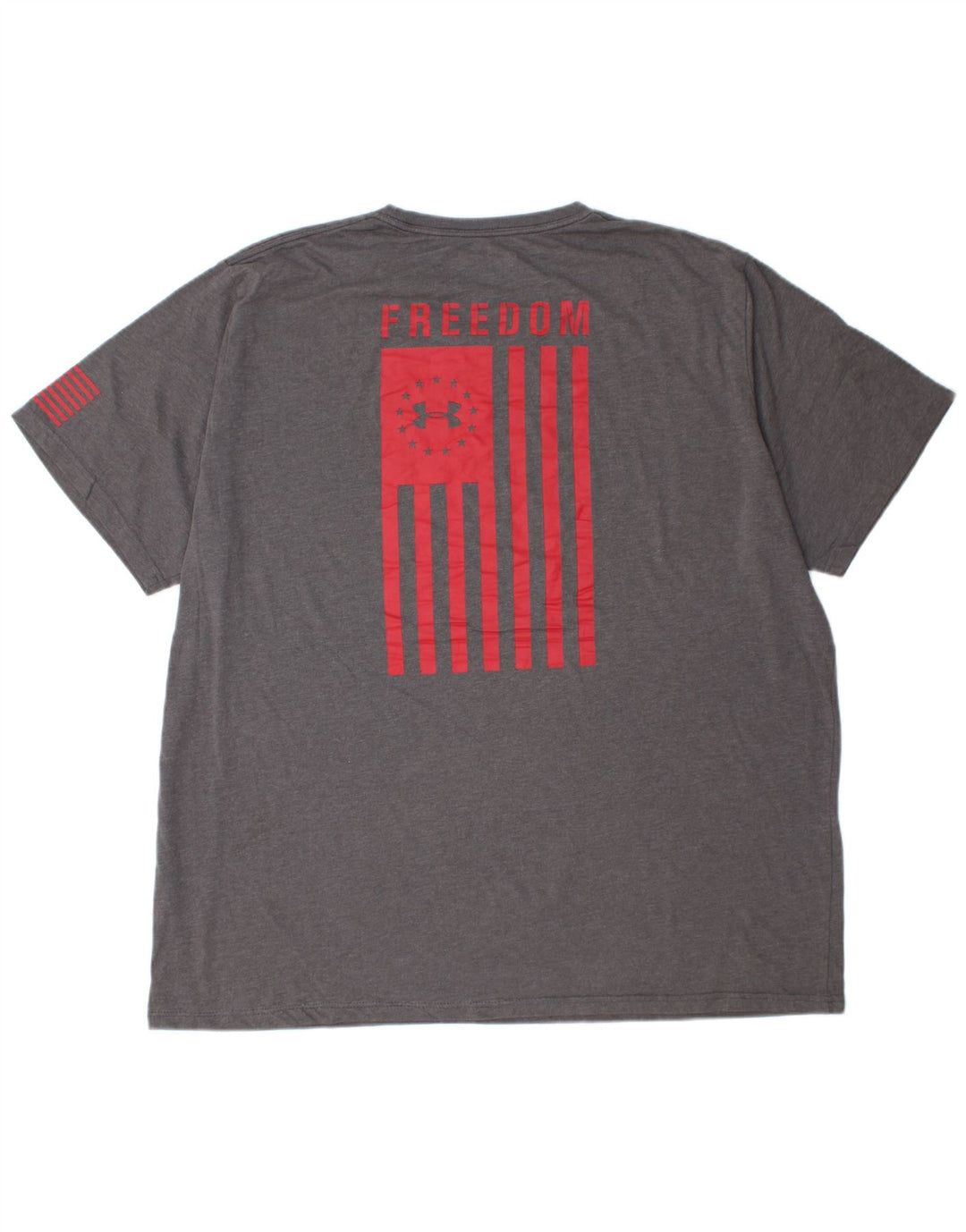 Camiseta masculina Under ARMOUR Heat Gear Graphic Top 3XL listrado cinza