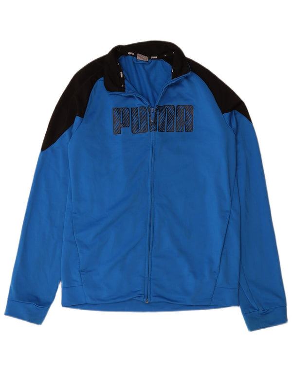 Jaqueta Puma Boys Graphic Tracksuit Top 15-16 Anos Azul Colorblock