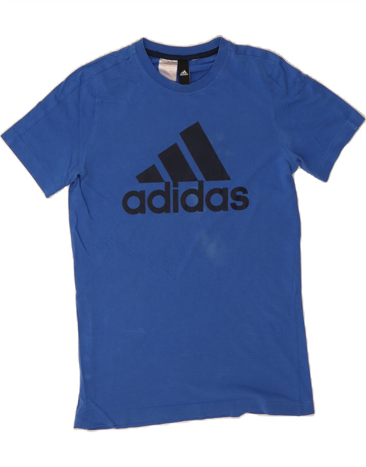 ADIDAS Mens Graphic T-Shirt Top Medium Blue Cotton Vintage Adidas and Second-Hand Adidas from Messina Hembry 