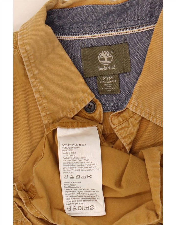 Camisa masculina Timberland Regular Fit médio algodão amarelo