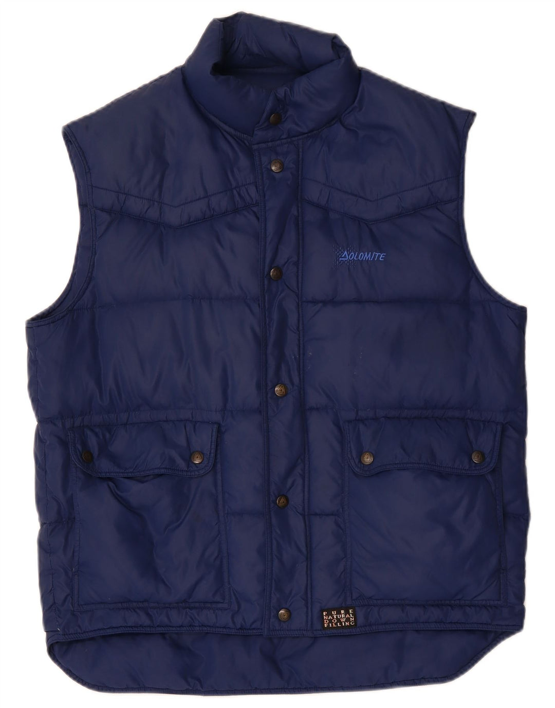 Colete acolchoado masculino Dolomite UK 38 poliéster azul marinho médio
