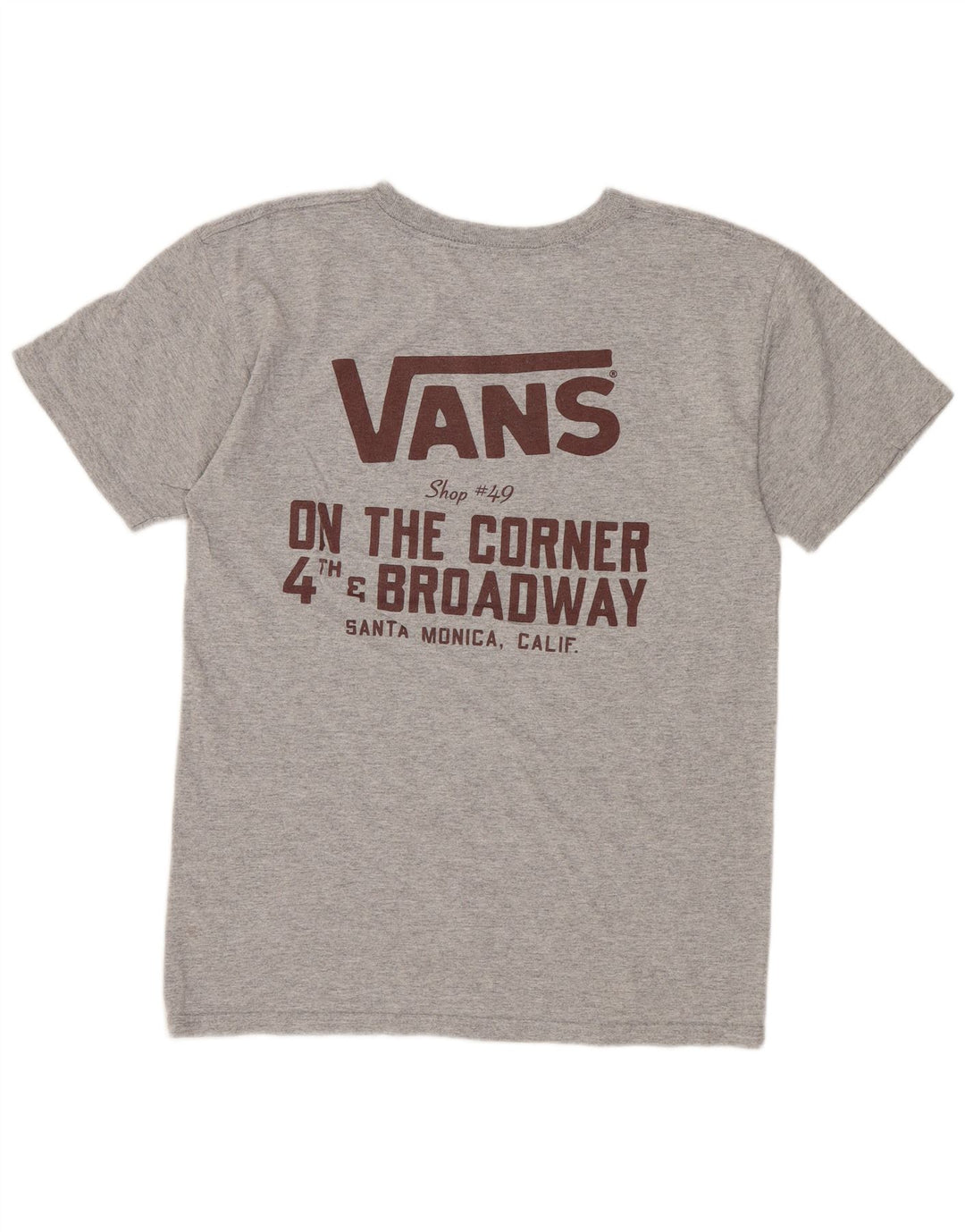 Camiseta feminina VANS com estampa gráfica UK 10 pequeno algodão cinza