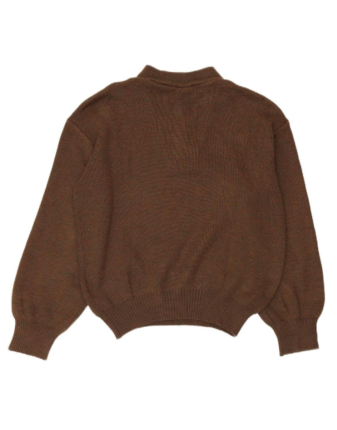 Suéter feminino VINTAGE com gola redonda UK 20 2XL marrom