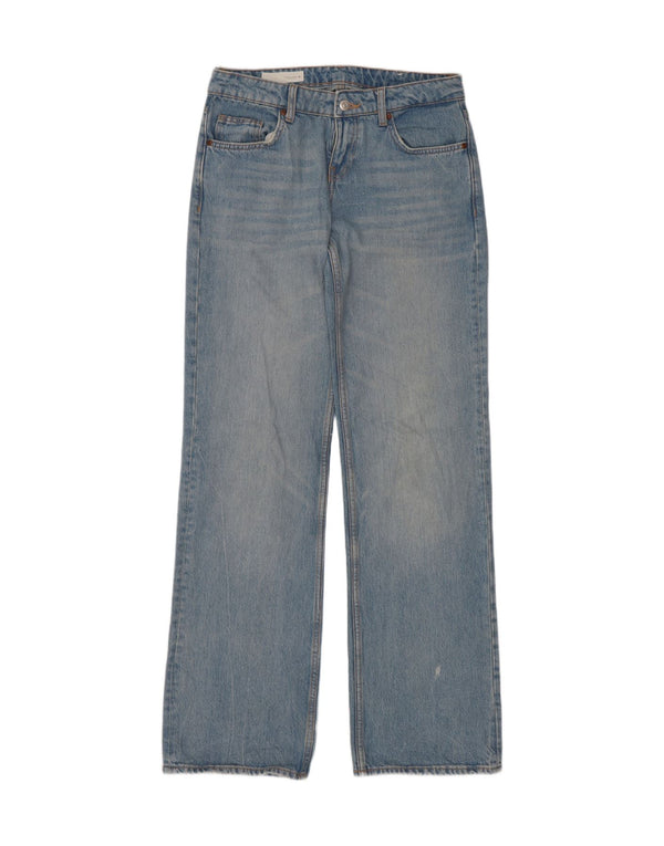 Calça jeans reta feminina Zara EU 36 XS W26 L34 azul algodão