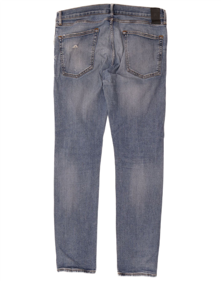 Zara Mens Jeans Slim Distressed EU 46 XL W36 L33 Azul