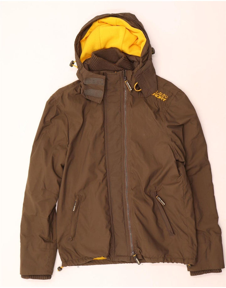 Jaqueta corta-vento feminina Superdry UK 16 grande marrom