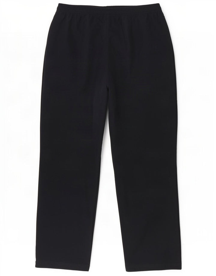 Calça de treino feminina Reebok UK 16 grande poliéster azul marinho