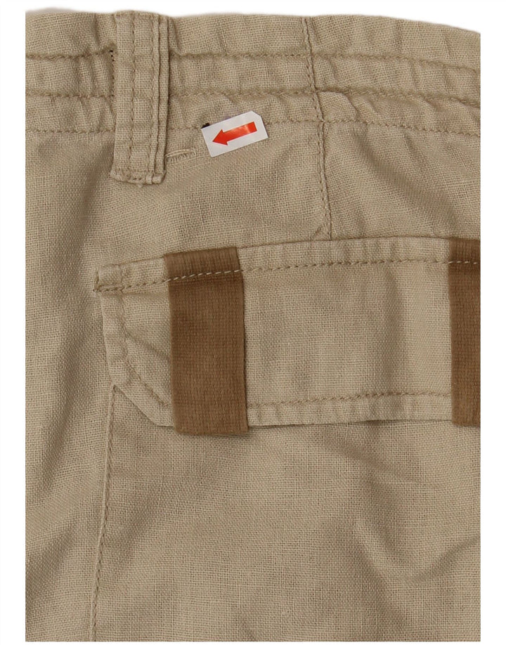 Calça chino reta feminina GUESS W32 L32 linho bege