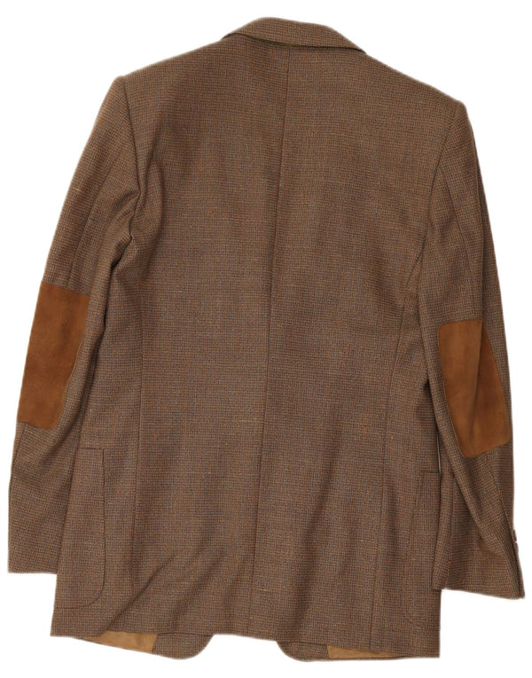 Jaqueta blazer masculina Vittorio Veneto com 2 botões IT 48 lã marrom médio