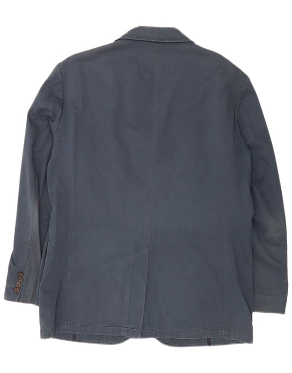 Jaqueta blazer masculina Polo Ralph Lauren com 3 botões Reino Unido 40 grande algodão azul marinho