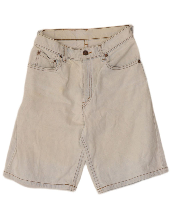 Shorts jeans feminino Levi's 550 US 5 pequeno W25 algodão azul