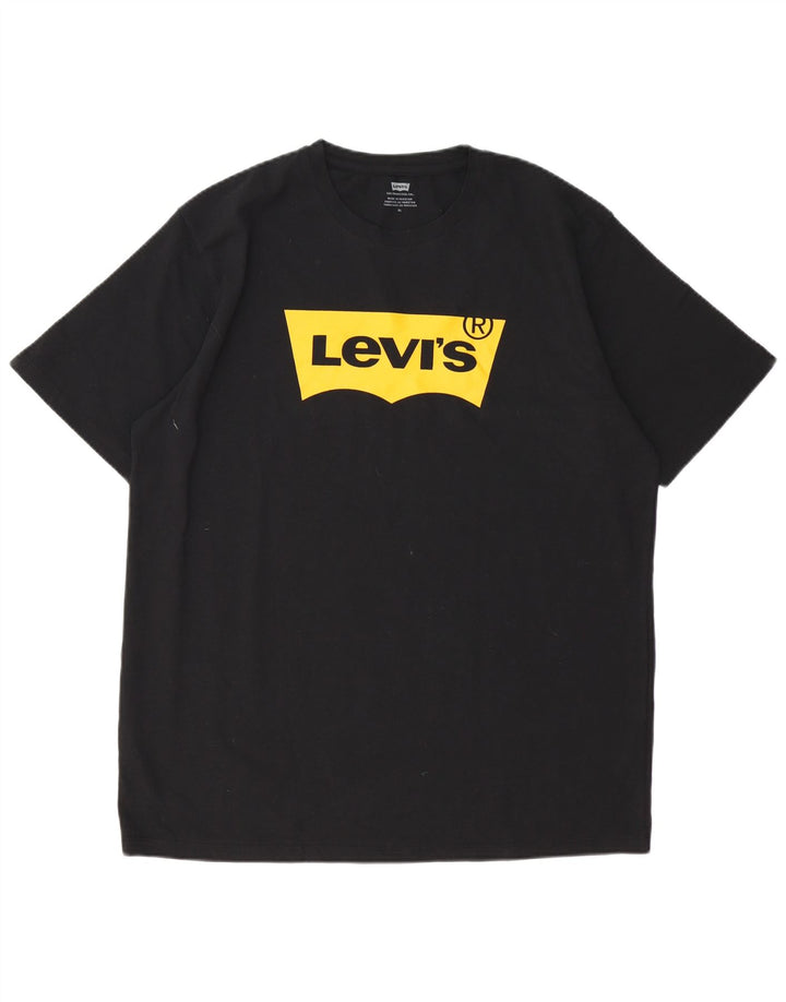 Camiseta gráfica masculina LEVI'S Top XL algodão preto