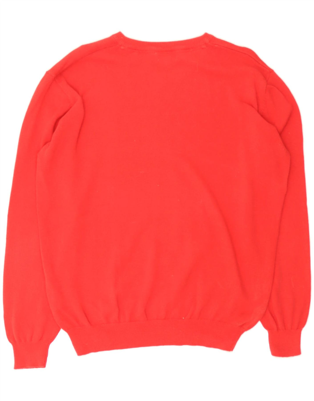 U.S. POLO ASSN. Mens V-Neck Jumper Sweater Large Red Cotton Vintage U.S. Polo Assn. and Second-Hand U.S. Polo Assn. from Messina Hembry 