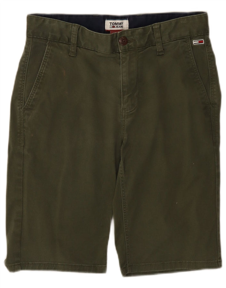 Shorts Chino feminino TOMMY HILFIGER W28 algodão cáqui médio