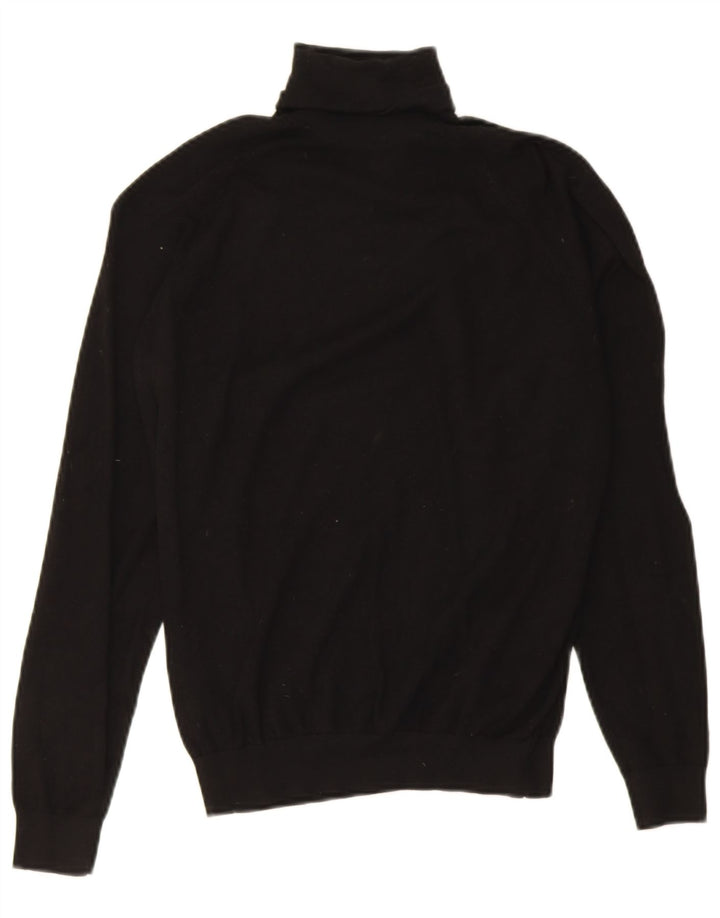 Zara Suéter feminino com gola redonda e gola redonda, preto pequeno, 10