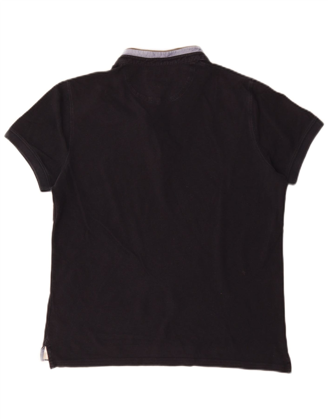 Camisa polo masculina Massimo Dutti médio azul marinho algodão colorblock
