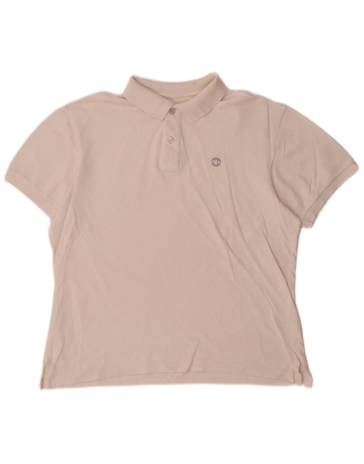 Camisa polo feminina Murphy & Nye Reino Unido 16 grande algodão branco