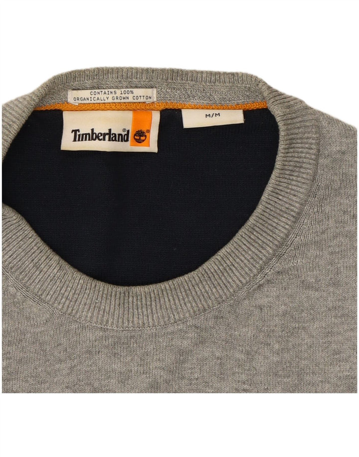Suéter masculino TIMBERLAND com gola redonda, algodão cinza médio