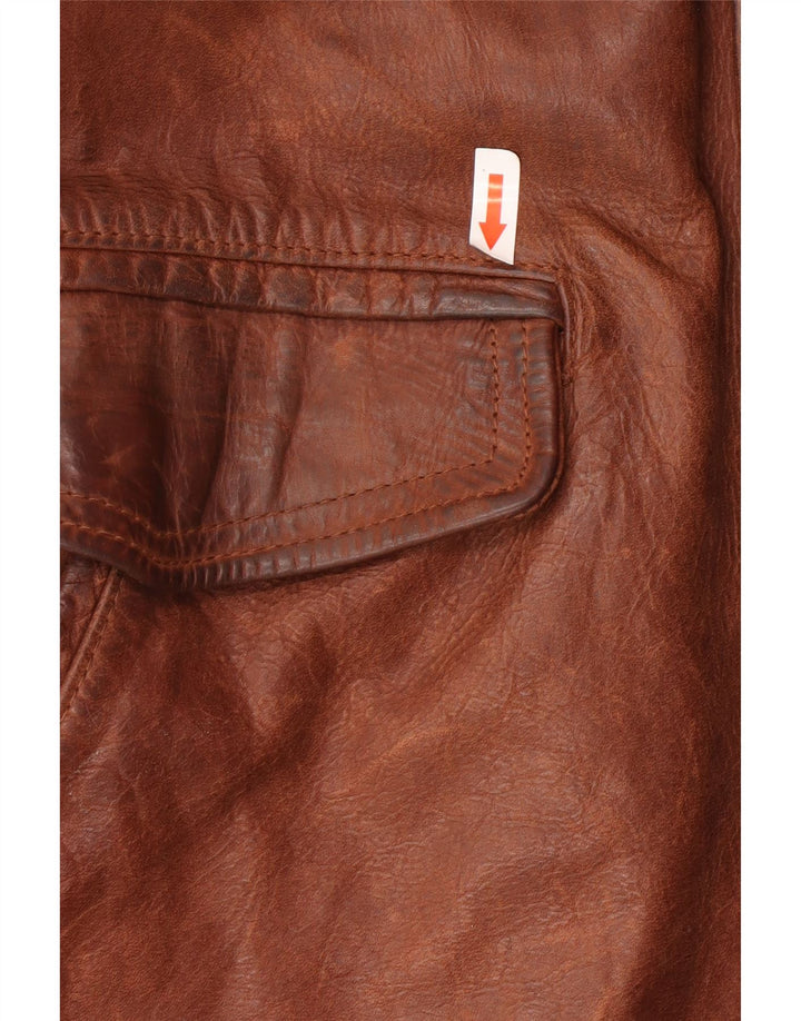 Jaqueta de couro masculina vintage Reino Unido 40 grande couro marrom