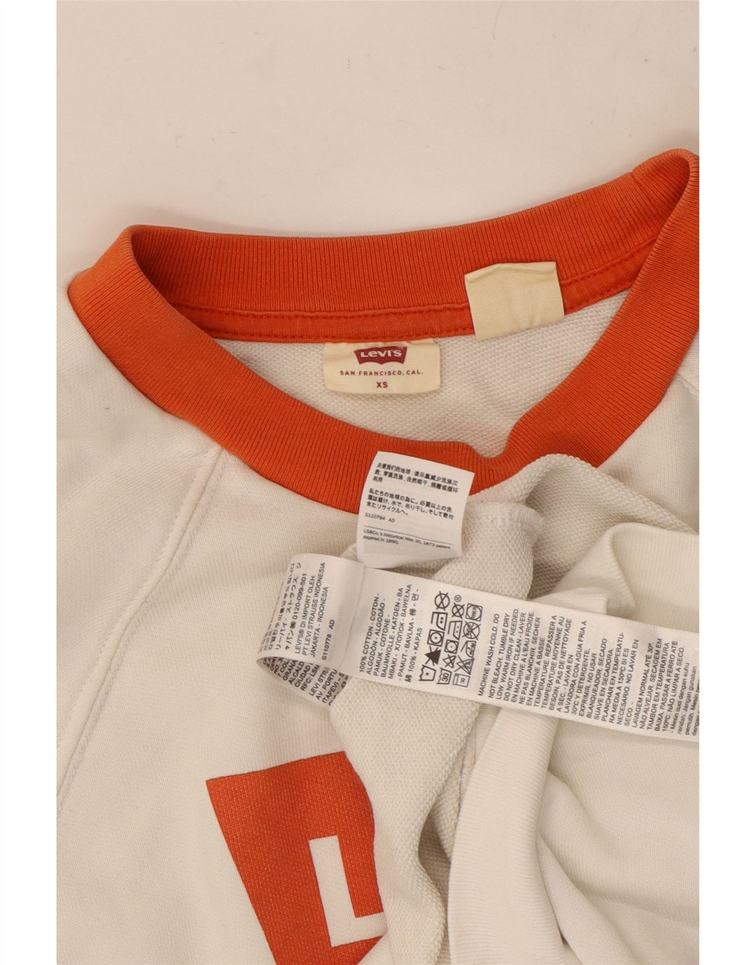 Moletom feminino com estampa oversized LEVI'S UK 6 XS branco