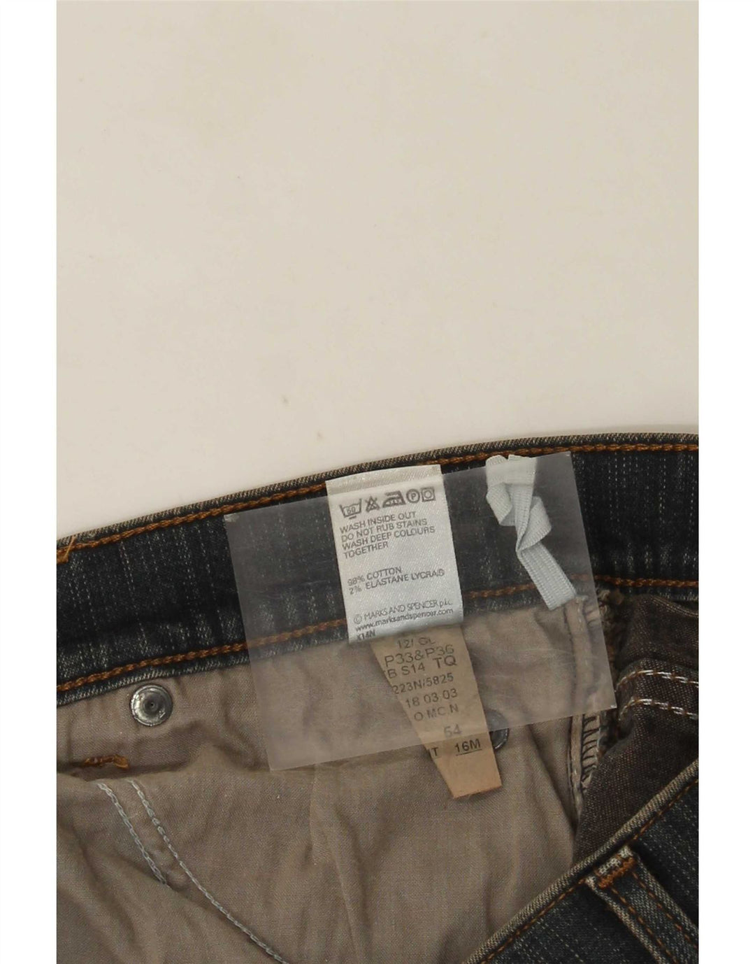 Calça jeans feminina Marks & Spencer Bootcut Reino Unido 16 grande W32 L31 azul algodão