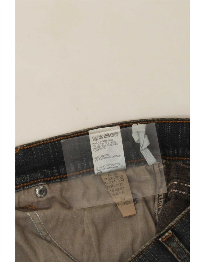 Calça jeans feminina Marks & Spencer Bootcut Reino Unido 16 grande W32 L31 azul algodão