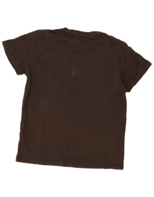 Camiseta gráfica masculina Jack & Jones Top pequeno de algodão cáqui