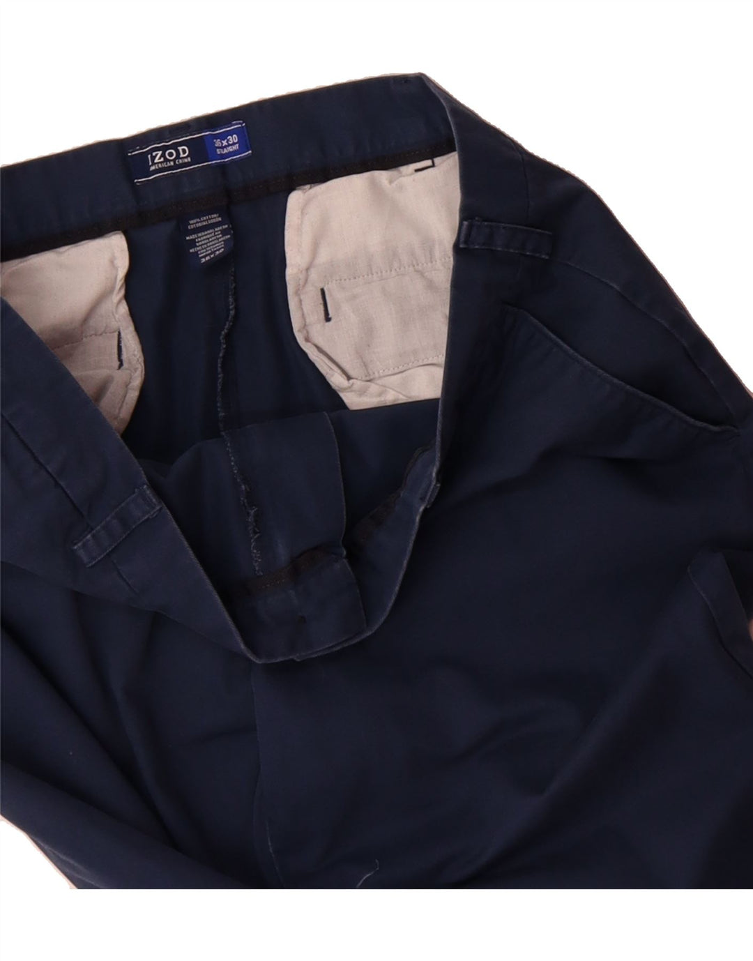 IZOD Mens Straight Chino Trousers W36 L30 Blue Cotton Vintage Izod and Second-Hand Izod from Messina Hembry 