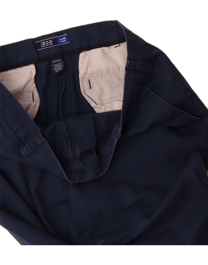 IZOD Mens Straight Chino Trousers W36 L30 Blue Cotton Vintage Izod and Second-Hand Izod from Messina Hembry 