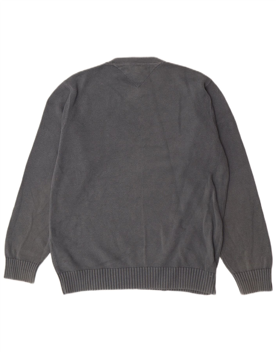 Suéter masculino Tommy Hilfiger Regular Fit com gola redonda e algodão cinza médio