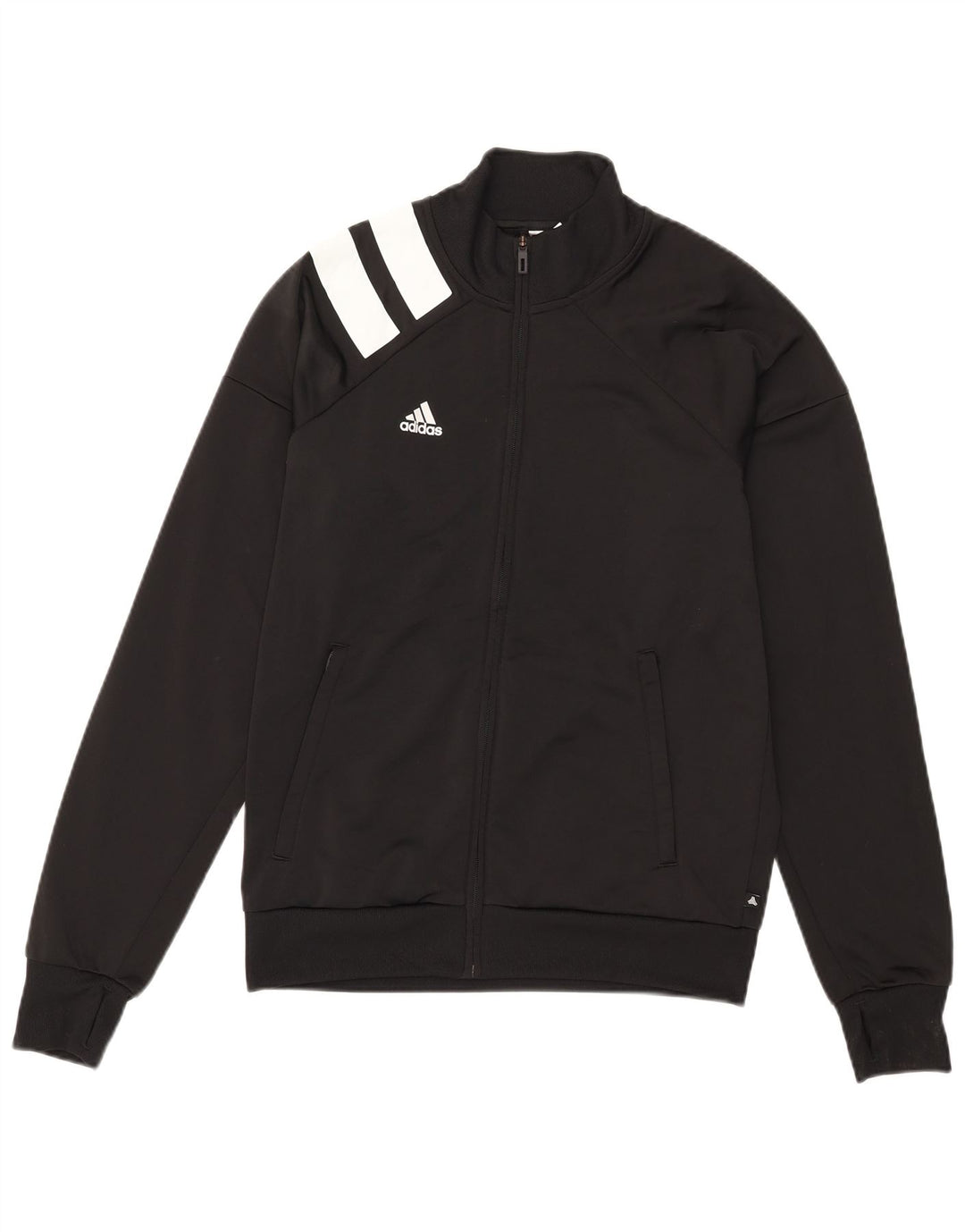 Adidas Mens Treino Top Jaqueta Médio Preto Colorblock Poliéster