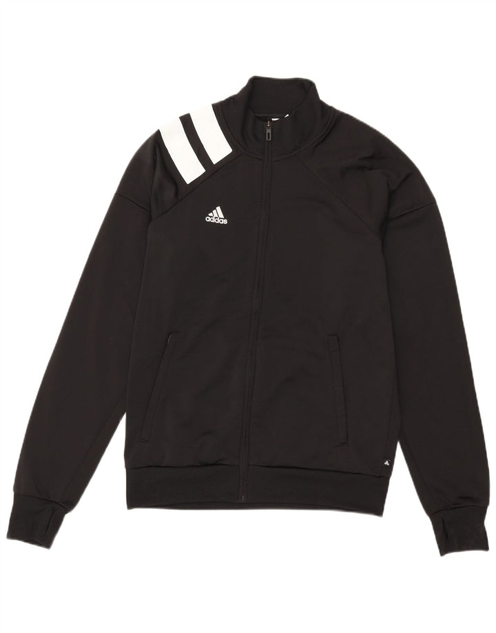 Adidas Mens Treino Top Jaqueta Médio Preto Colorblock Poliéster