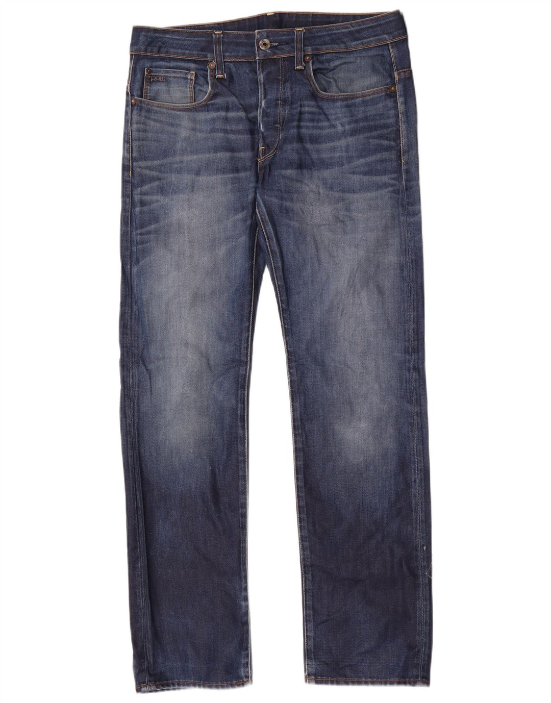 Jeans retos masculinos G-Star W31 L32 algodão azul